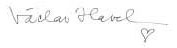 Vaclav Havel's signature